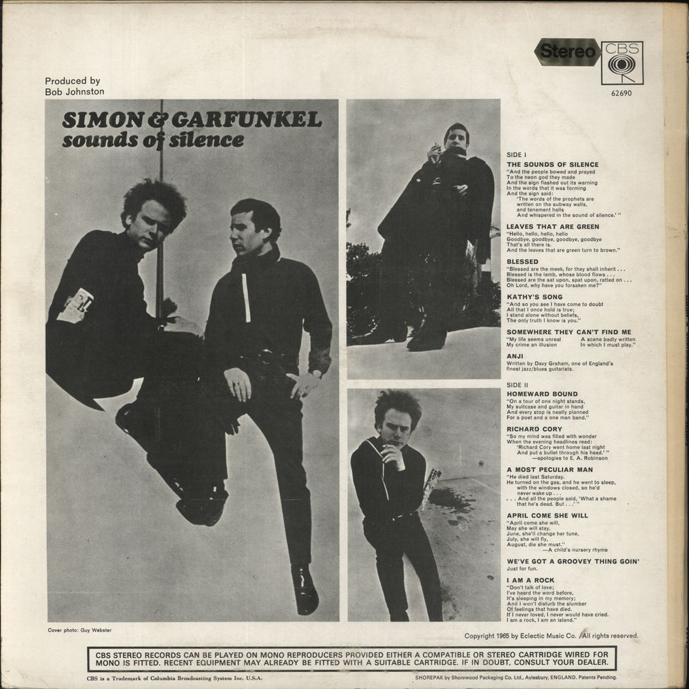 Simon & Garfunkel Sounds Of Silence - 1st Stereo - EX UK Vinyl LP 