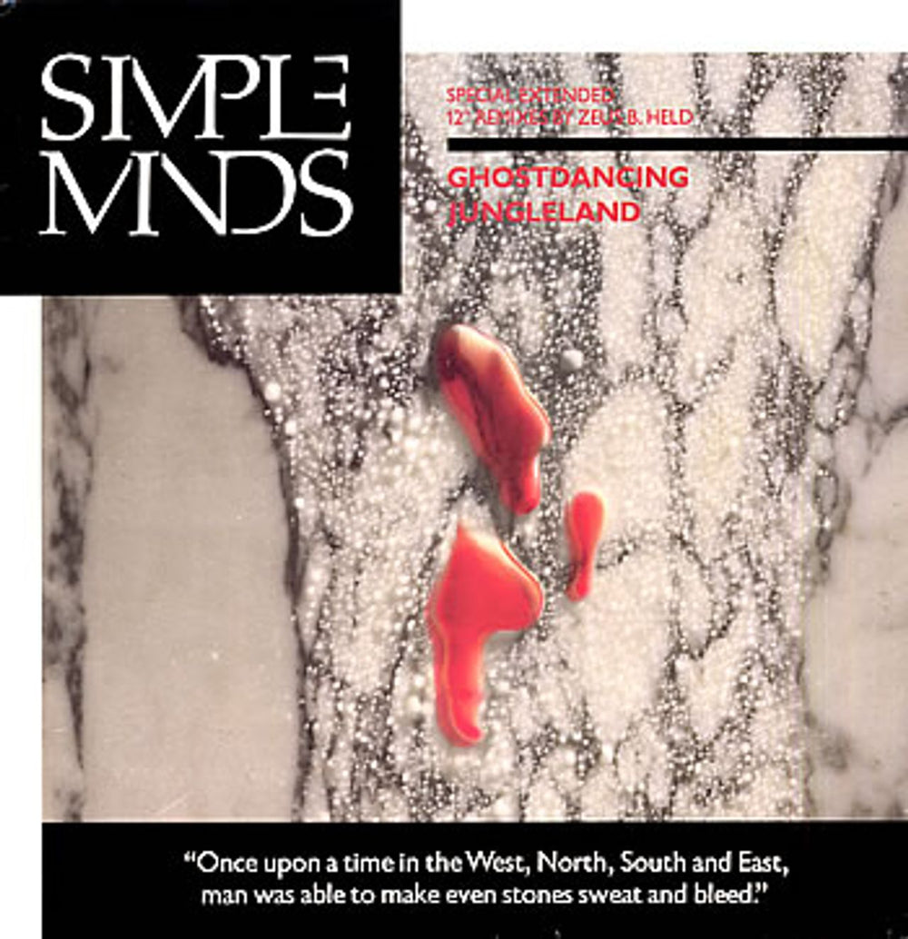 Simple Minds Ghostdancing UK 12" vinyl single (12 inch record / Maxi-single) VS907-12