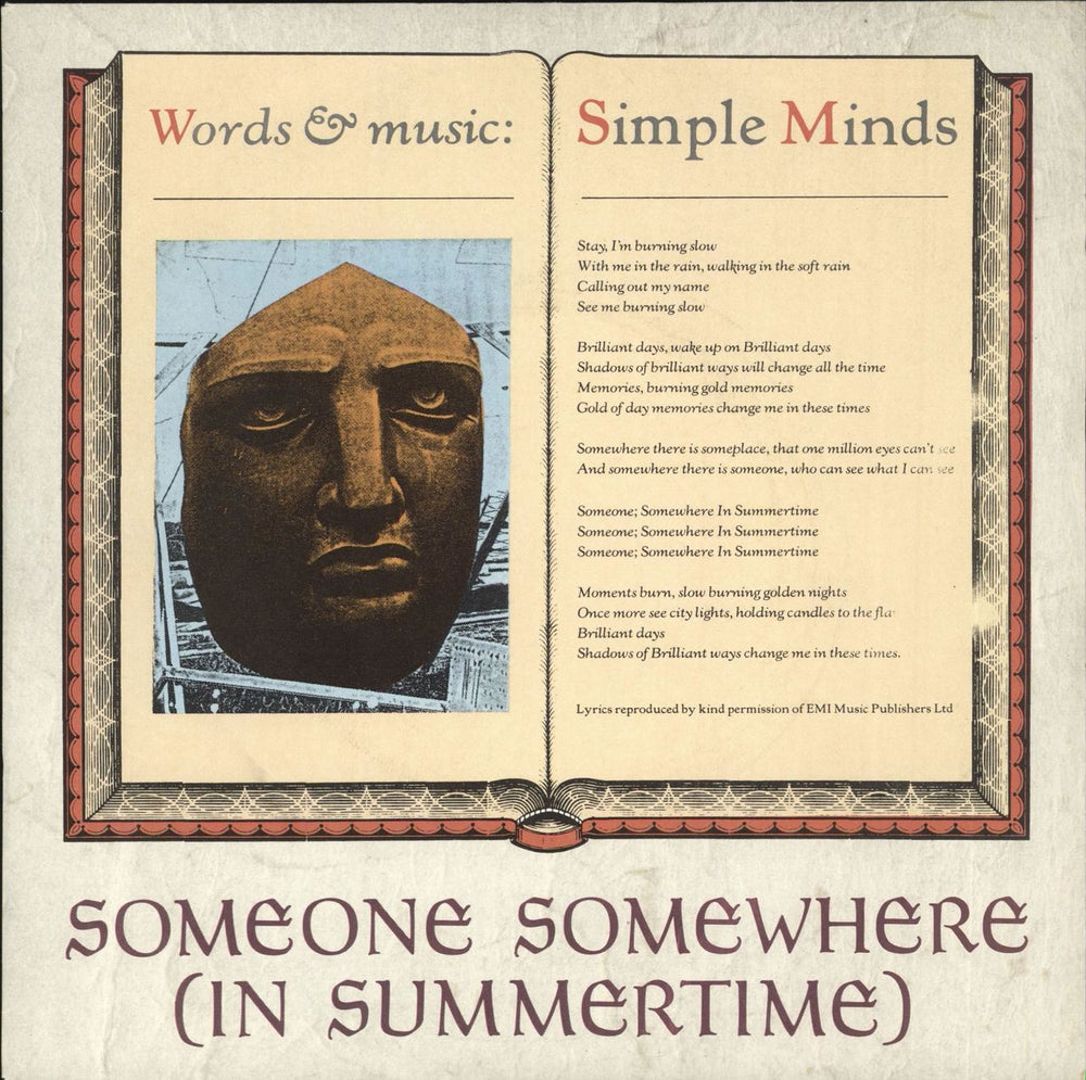 Simple Minds Someone Somewhere [In Summertime] UK 7" vinyl single (7 inch record / 45) VS538