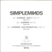 Simple Minds Summer UK Promo CD-R acetate