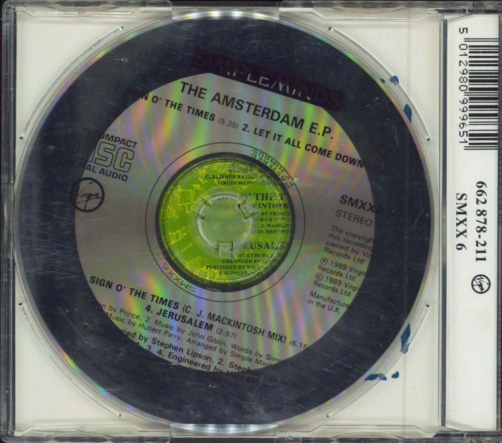 Simple Minds The Amsterdam E.P. UK CD single (CD5 / 5") 5012980999651