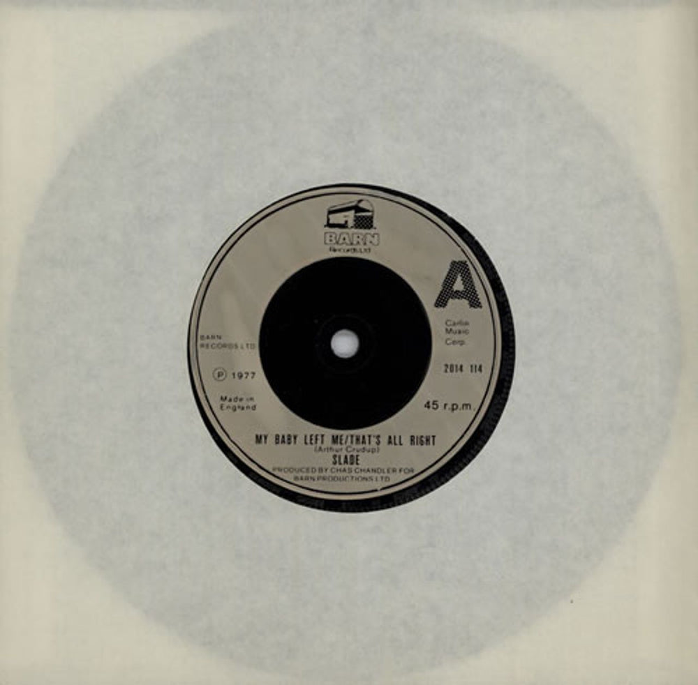 Slade My Baby Left Me/That's All Right UK 7" vinyl single (7 inch record / 45) 2014114