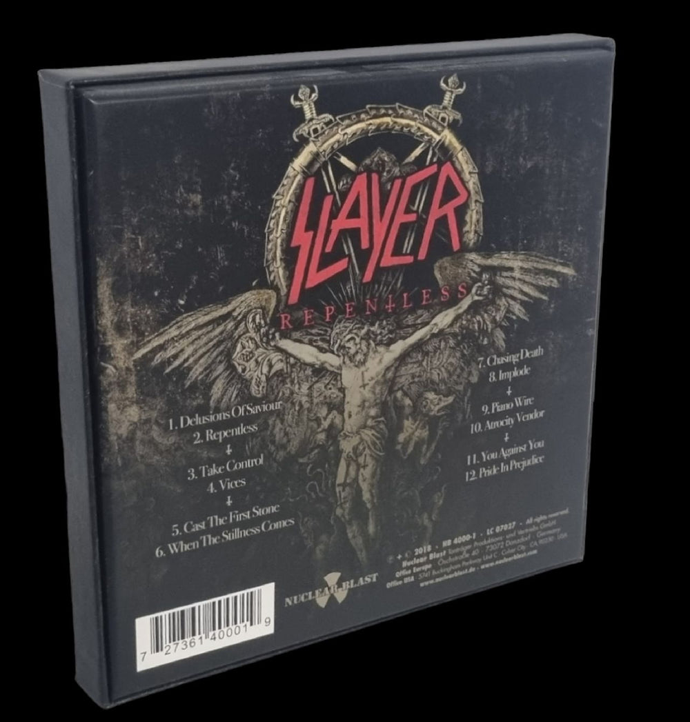 Slayer Repentless - 6 x 6½ - Gold Vinyl Box UK 7" single box set 727361400019