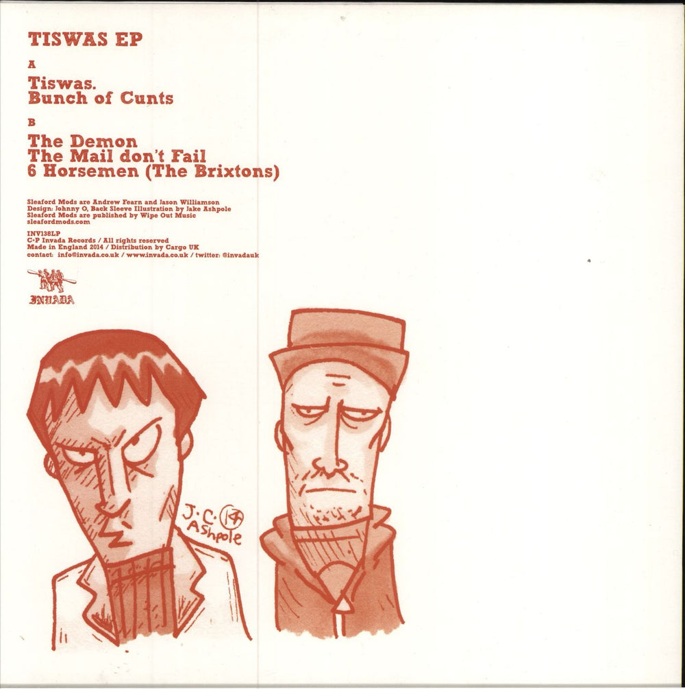 Sleaford Mods Tiswas EP - Yellow vinyl UK 12" vinyl single (12 inch record / Maxi-single) 5055869507028