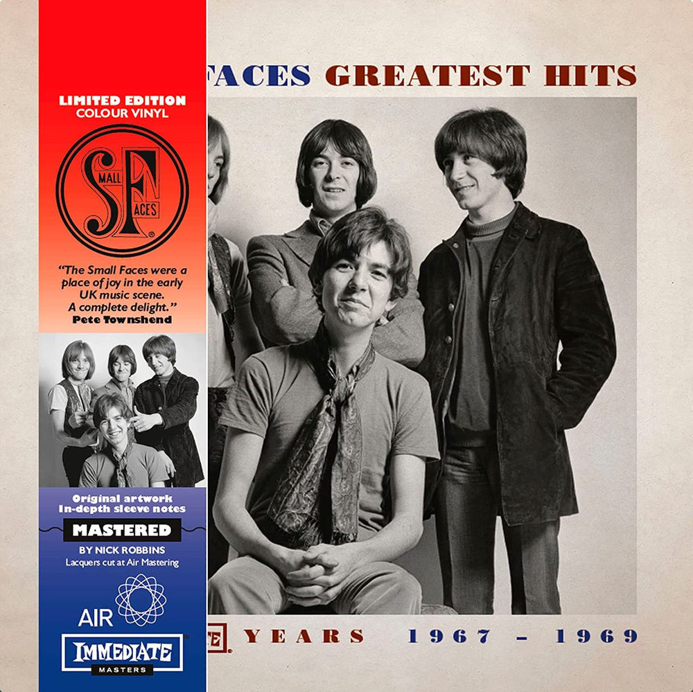 Small Faces Greatest Hits: The Immediate Years 1967-1969 - Transparent Red Vinyl + Series Obi UK vinyl LP album (LP record) SMFLPGR811016