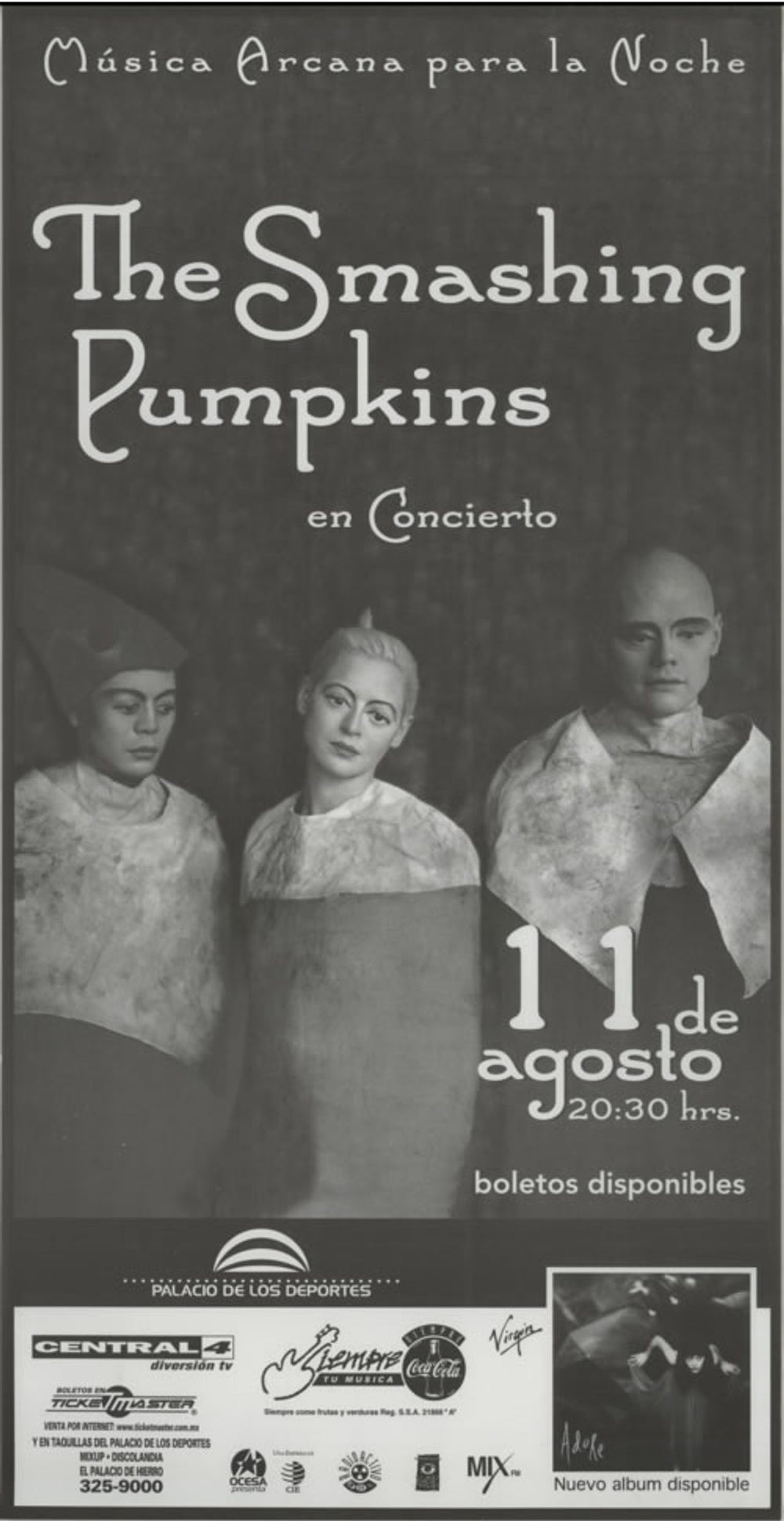 Smashing Pumpkins En Concierto Mexican Promo poster 24 X 12