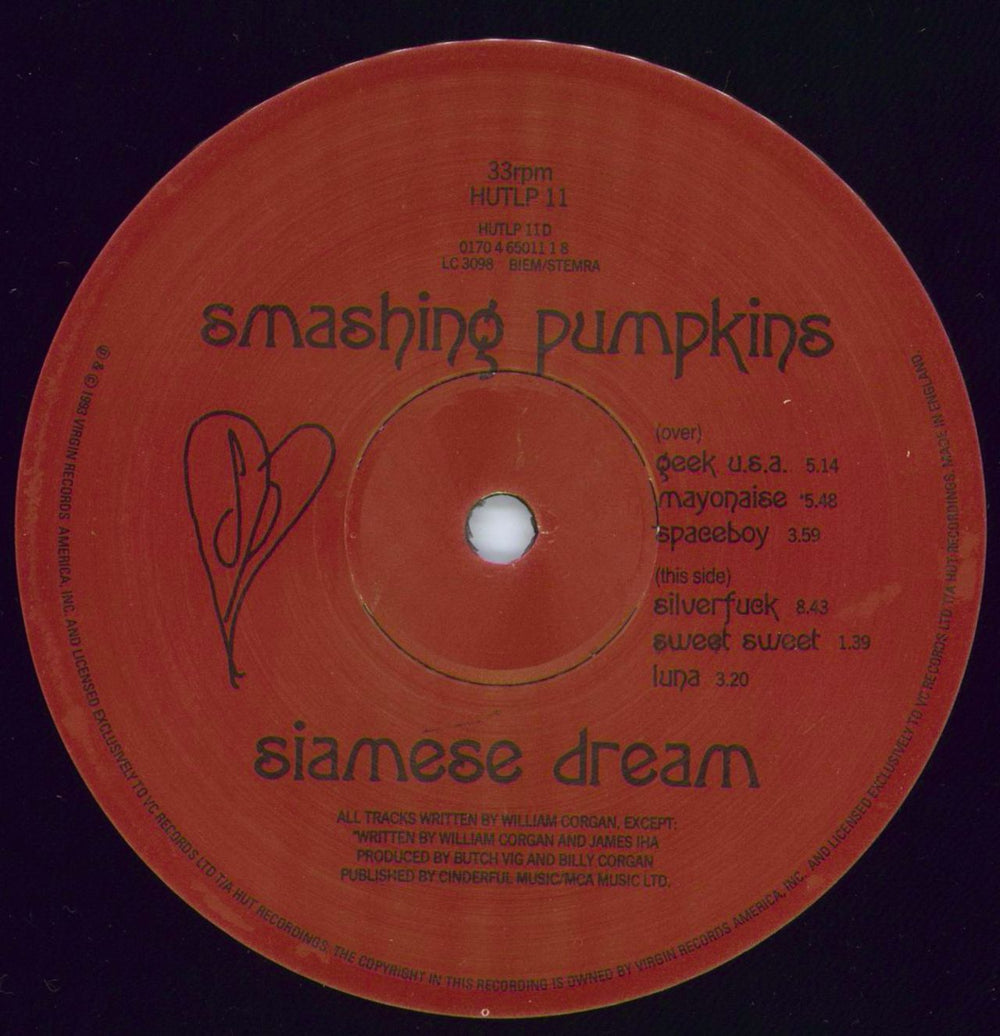 Smashing Pumpkins Siamese Dream UK 2-LP vinyl record set (Double LP Album) SMP2LSI97387