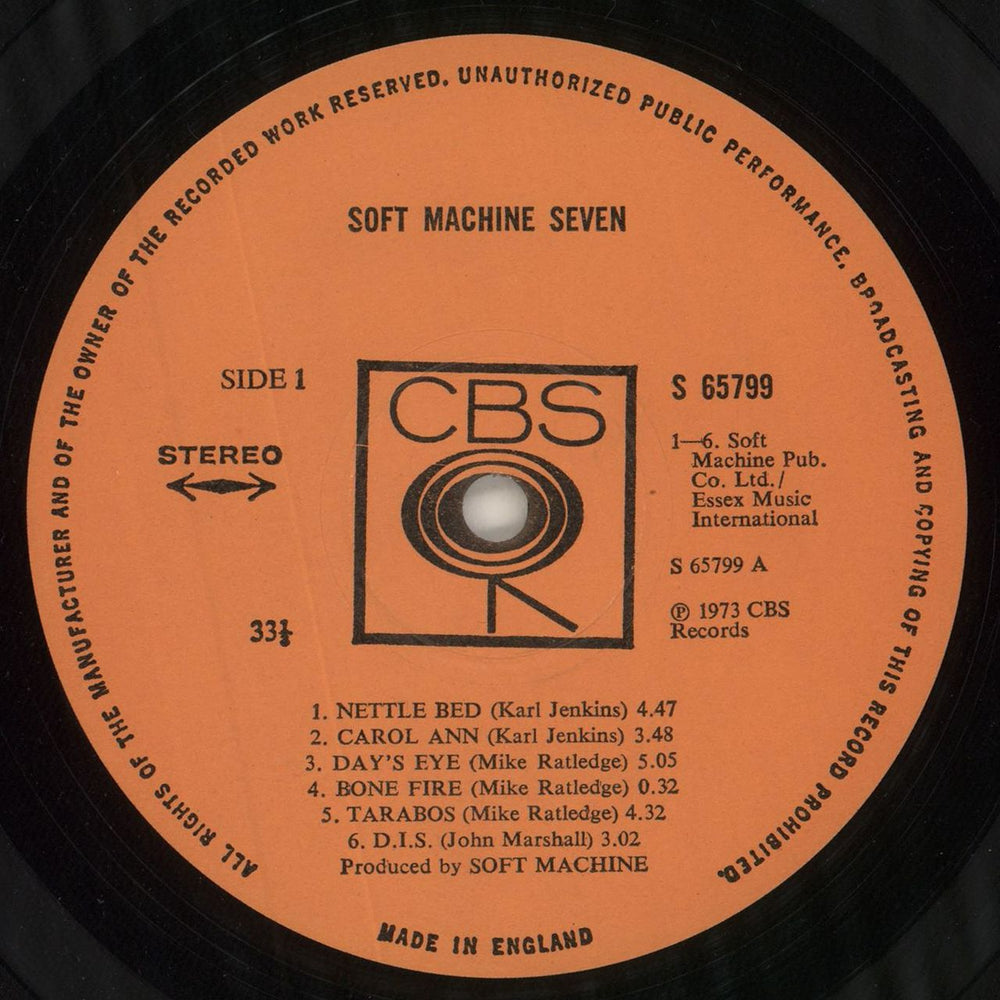 Soft Machine Seven - 1st UK vinyl LP album (LP record) SFTLPSE358082