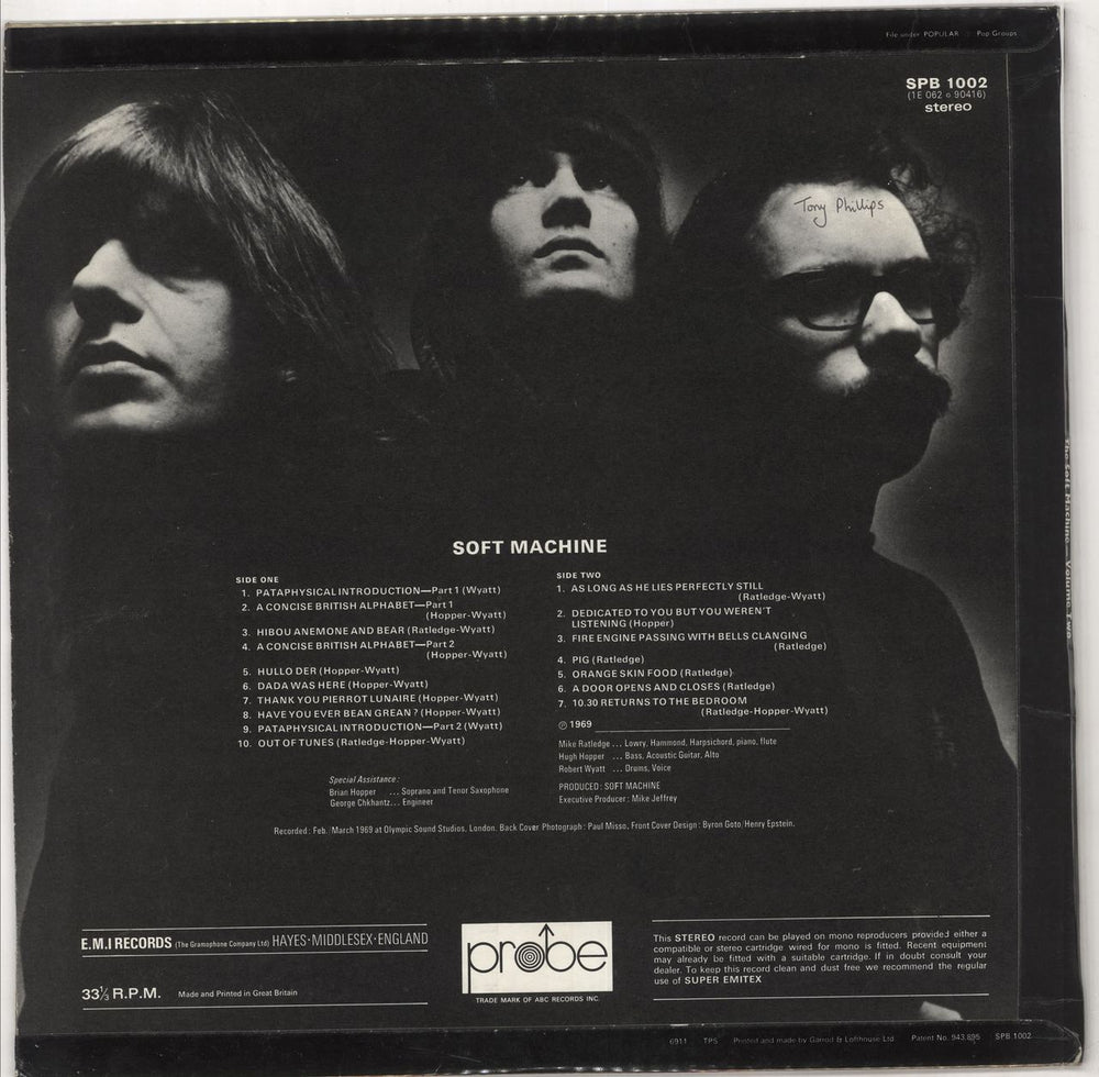 Soft Machine Volume Two - 2nd - Pink Label UK vinyl LP album (LP record)