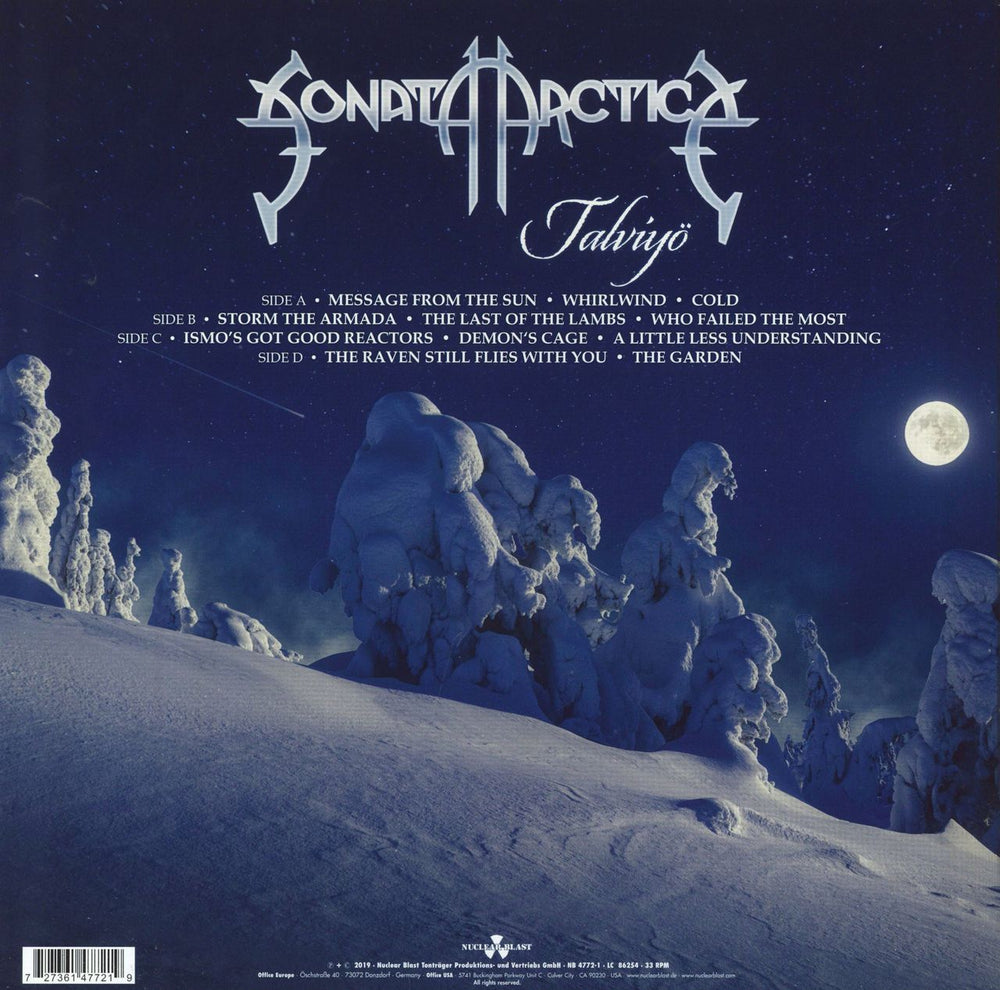 Sonata Arctica Talviyö UK 2-LP vinyl record set (Double LP Album) 727361477219