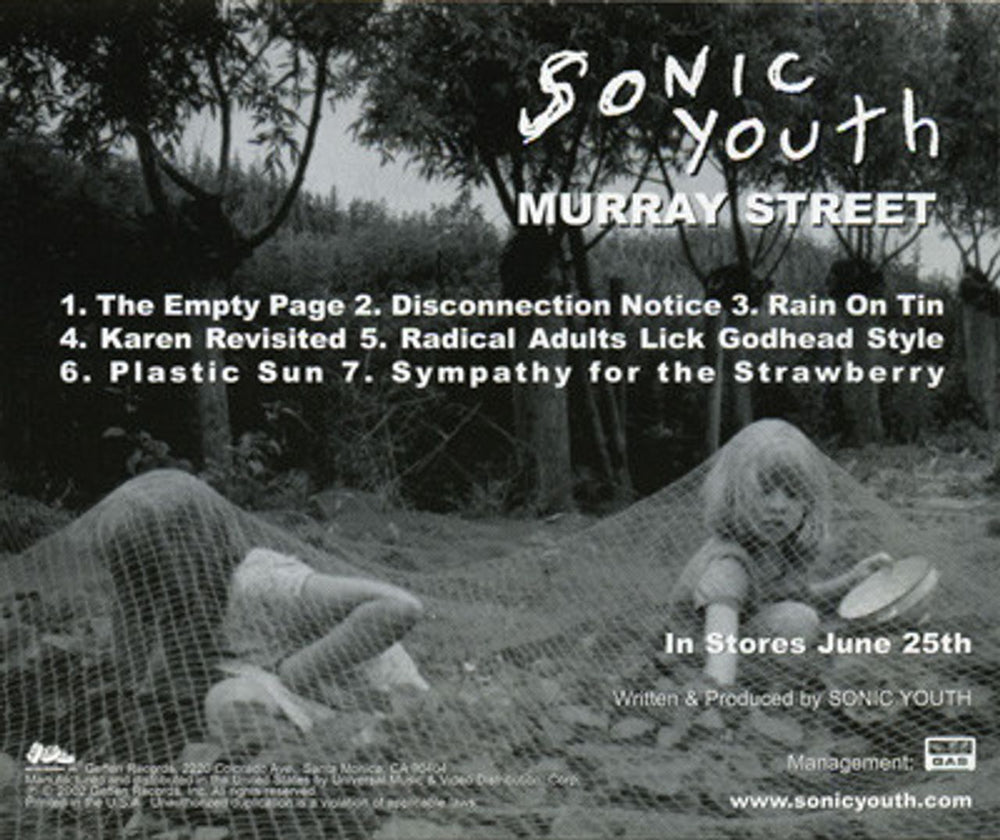 Sonic Youth Murray Street US Promo CD album (CDLP) INTF-10755-2