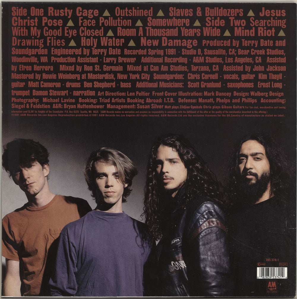 Soundgarden Badmotorfinger UK vinyl LP album (LP record) SOULPBA606704