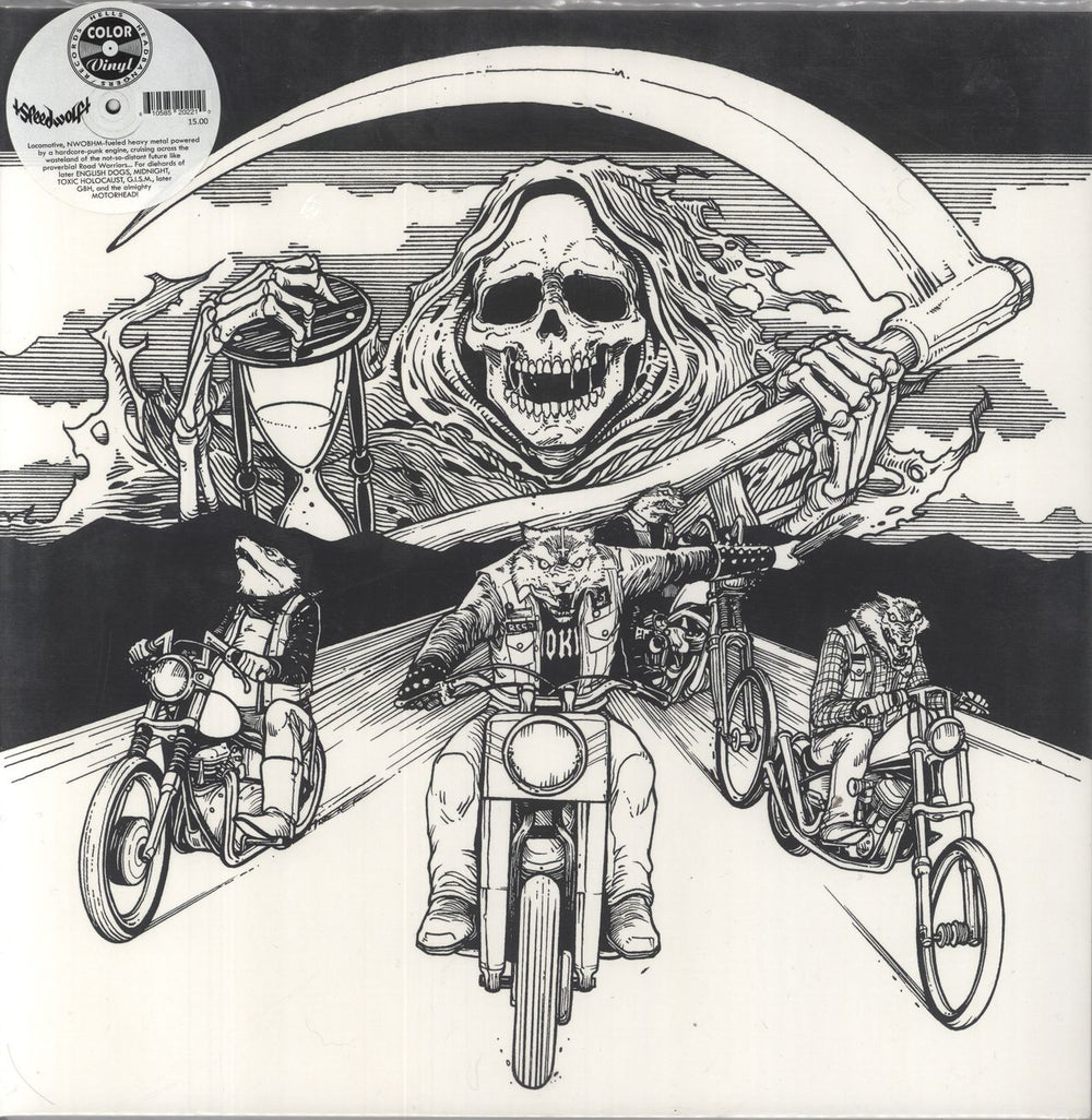 Speedwolf  Ride With Death - Clear with Black Splatter Vinyl US vinyl LP album (LP record) HELLSLP069