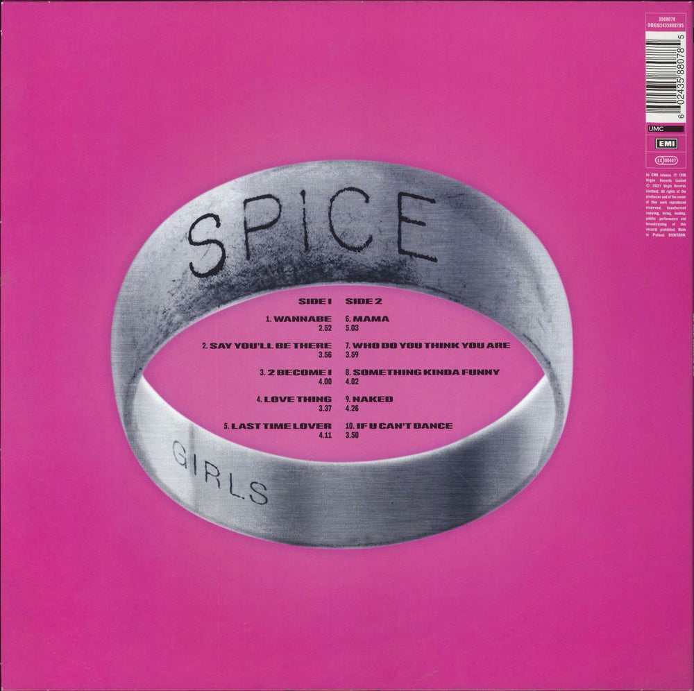 Spice Girls Spice - 25th Anniversary - Rose Vinyl UK vinyl LP album (LP record)