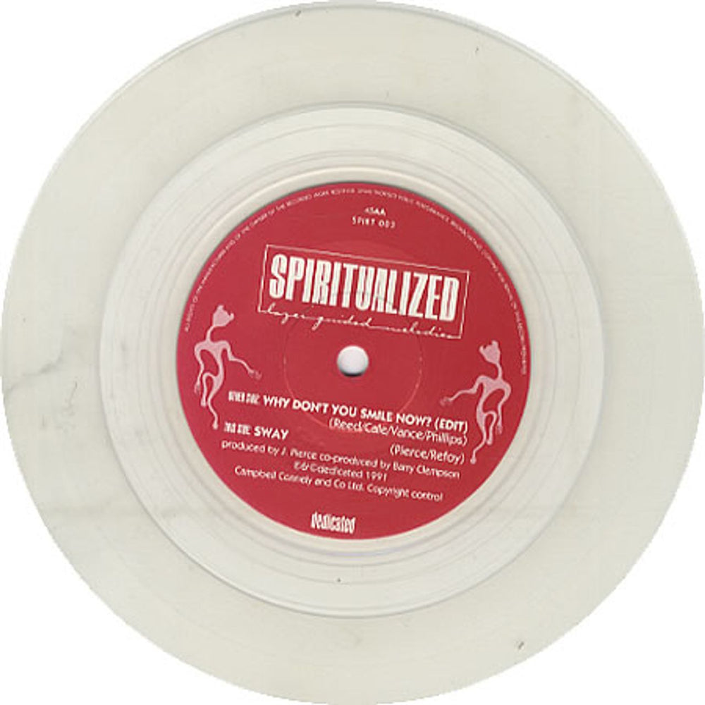 Spiritualized Smile/Sway - Luminous Clear Vinyl UK 7" vinyl single (7 inch record / 45) SPZ07SM109264