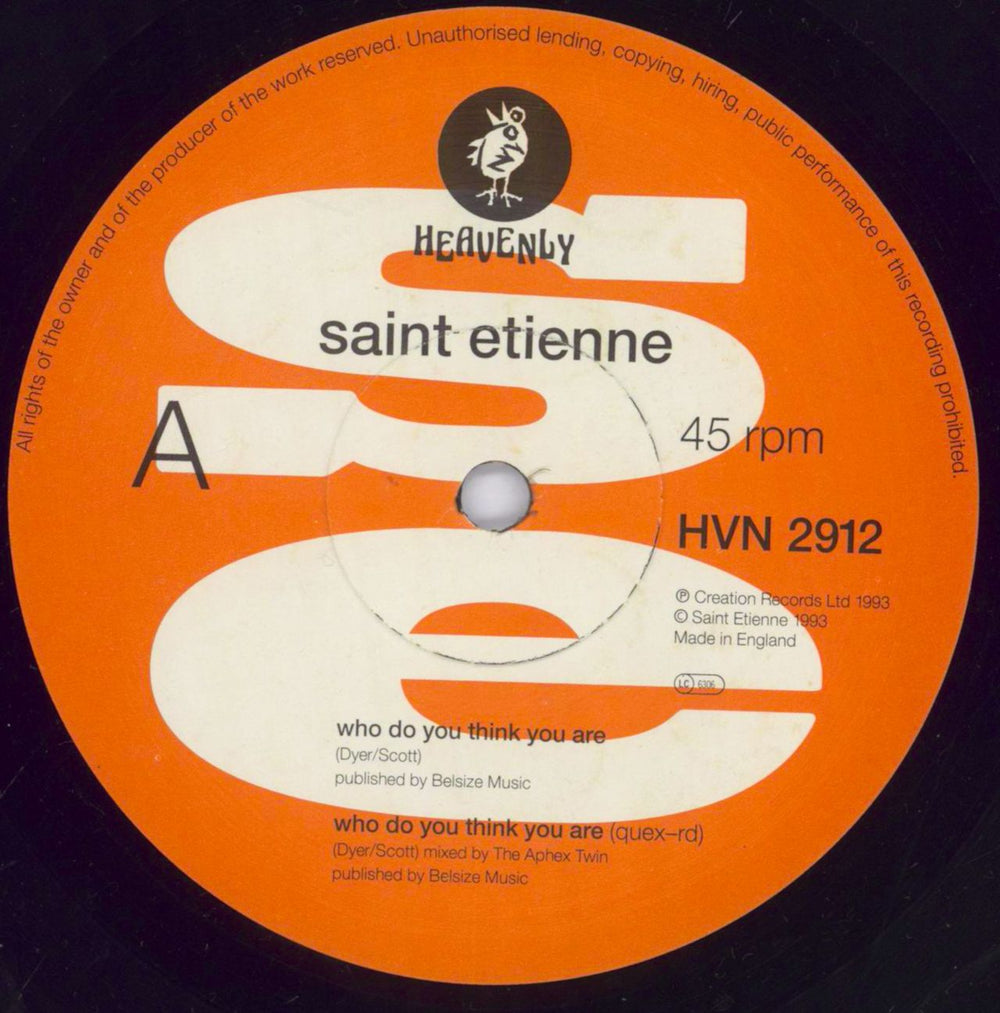 St Etienne Hobart Paving / Who Do You Think You Are + Merch flyer UK 12" vinyl single (12 inch record / Maxi-single) ETI12HO829414