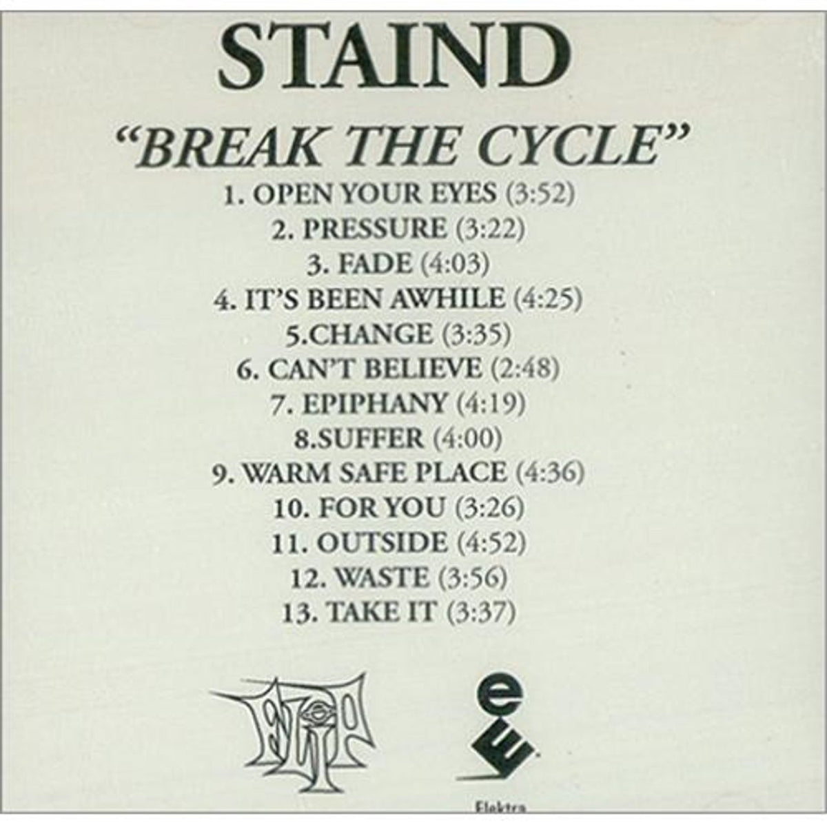 Male absolutte Der er behov for Staind Break The Cycle US Promo CD-R acetate — RareVinyl.com