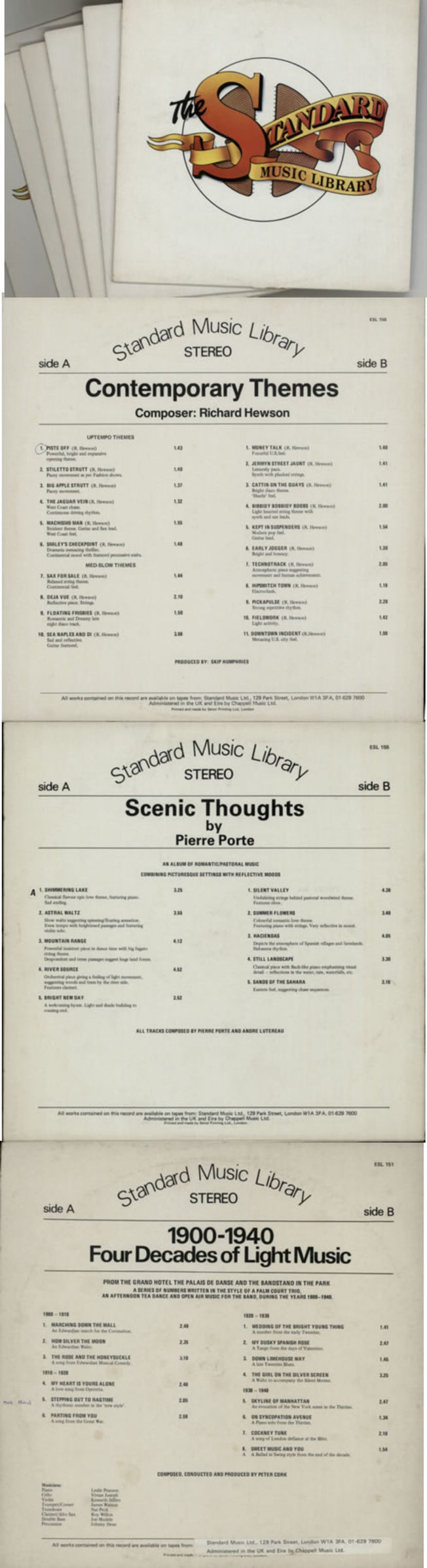 Standard Music Library Collection Of 18 Library Records UK vinyl LP album (LP record) WUBLPCO614566