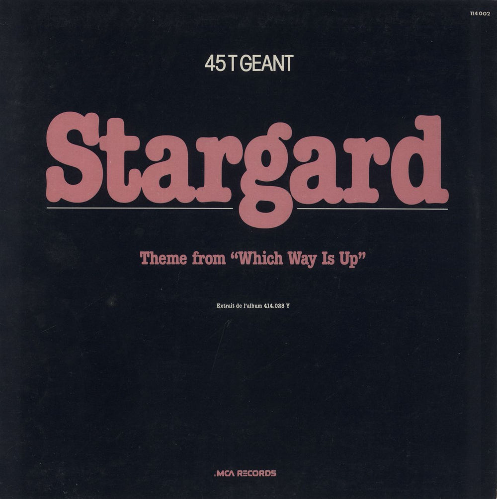 Stargard Theme From 'Which Way Is Up' French 12" vinyl single (12 inch record / Maxi-single) 114002