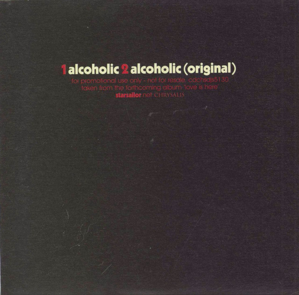 Starsailor Alcoholic UK Promo CD single (CD5 / 5") SAOC5AL194774