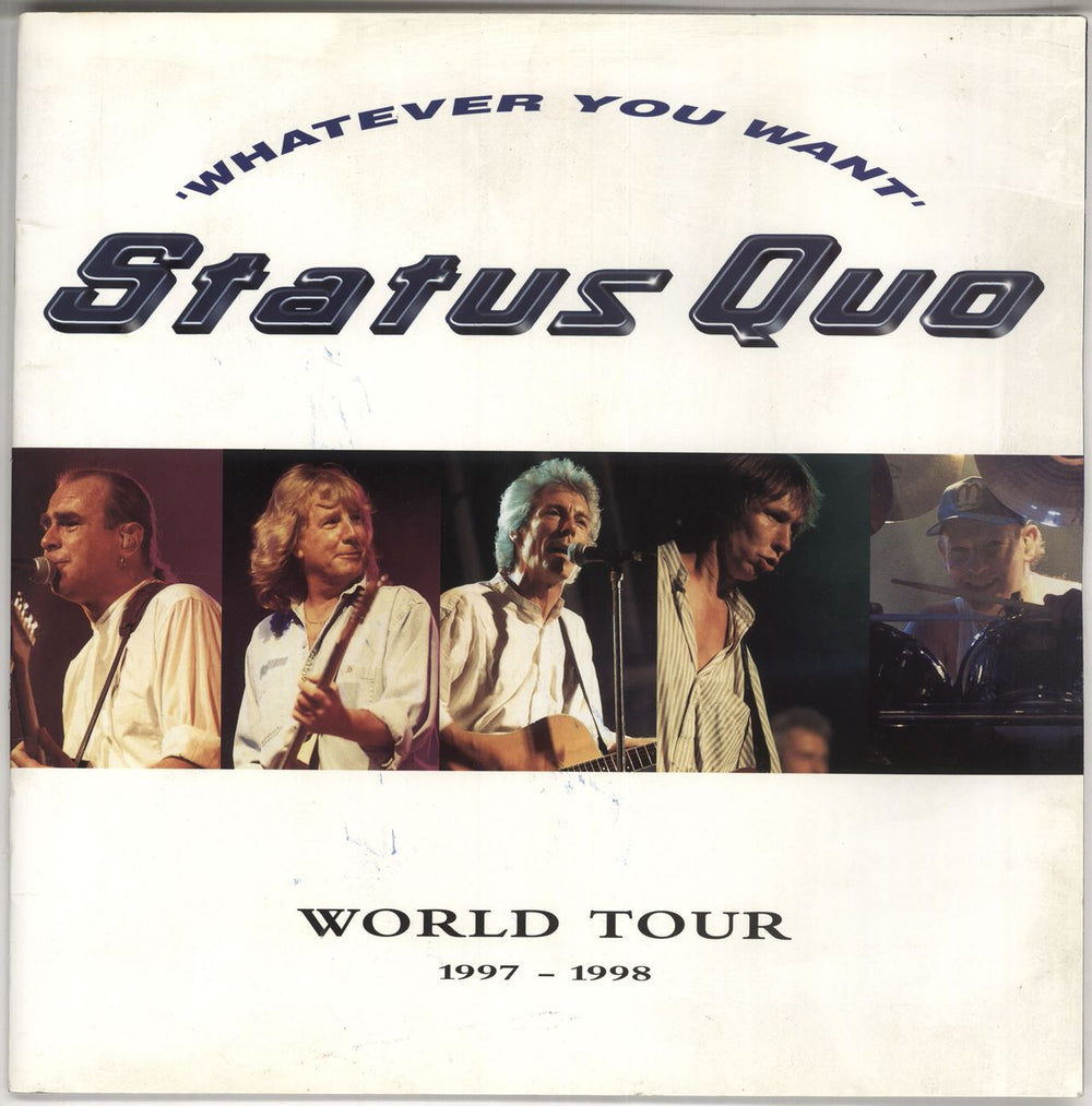 Status Quo Whatever You Want World Tour 1997-1998 UK tour programme TOUR PROGRAMME