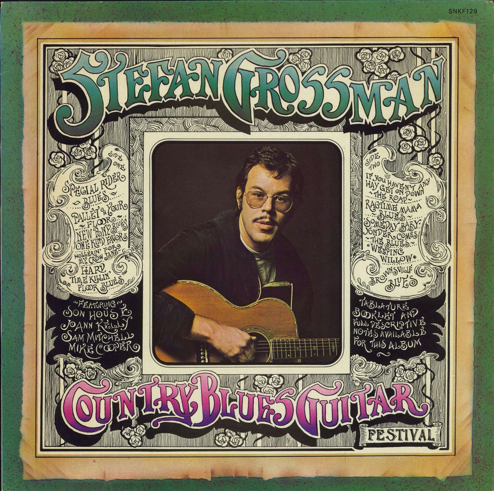 Stefan Grossman Country Blues Guitar Festival UK vinyl LP album (LP record) SNKF129