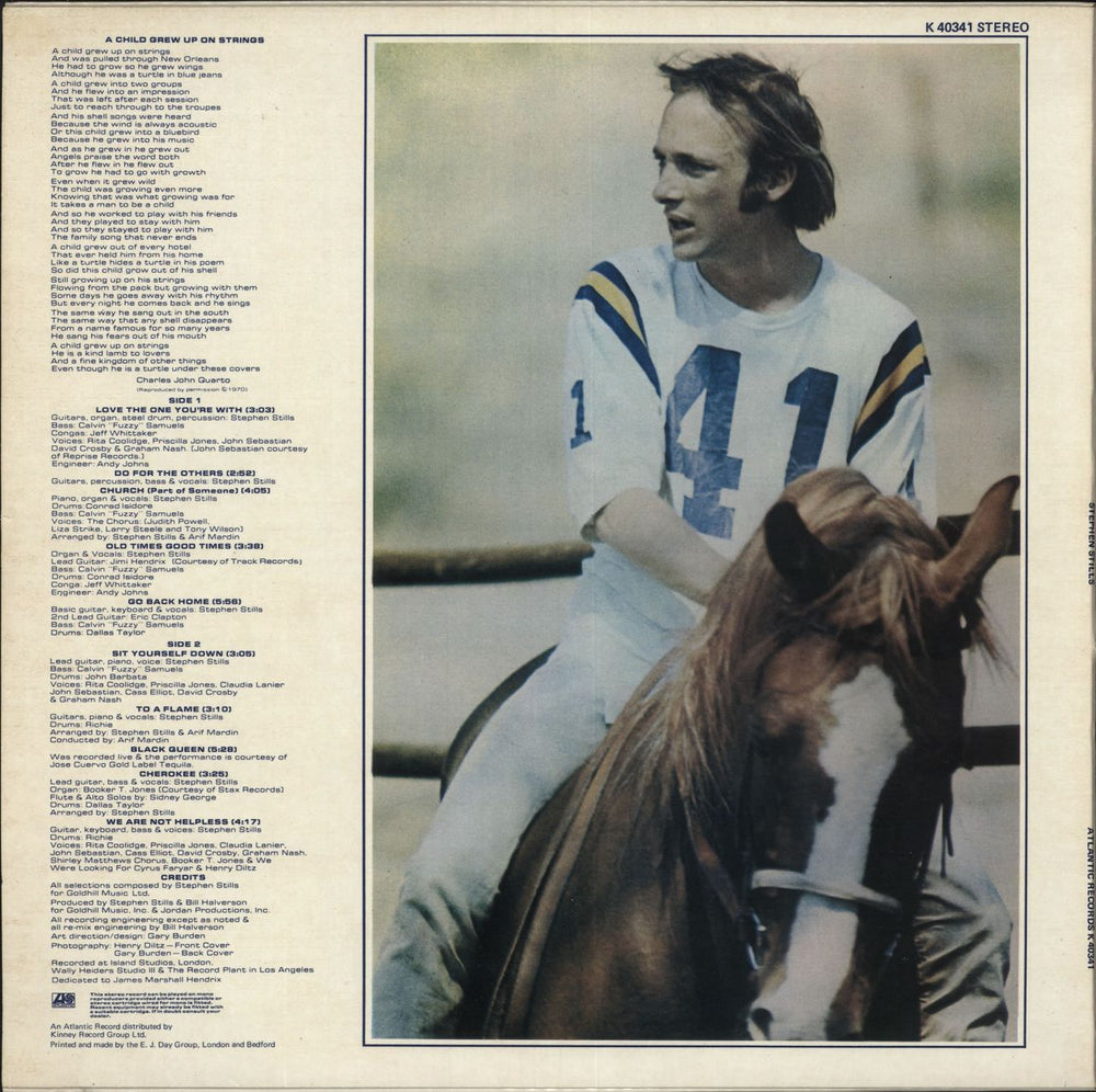 Stephen Stills Stephen Stills - Laminated Sleeve - EX UK vinyl LP album (LP record)