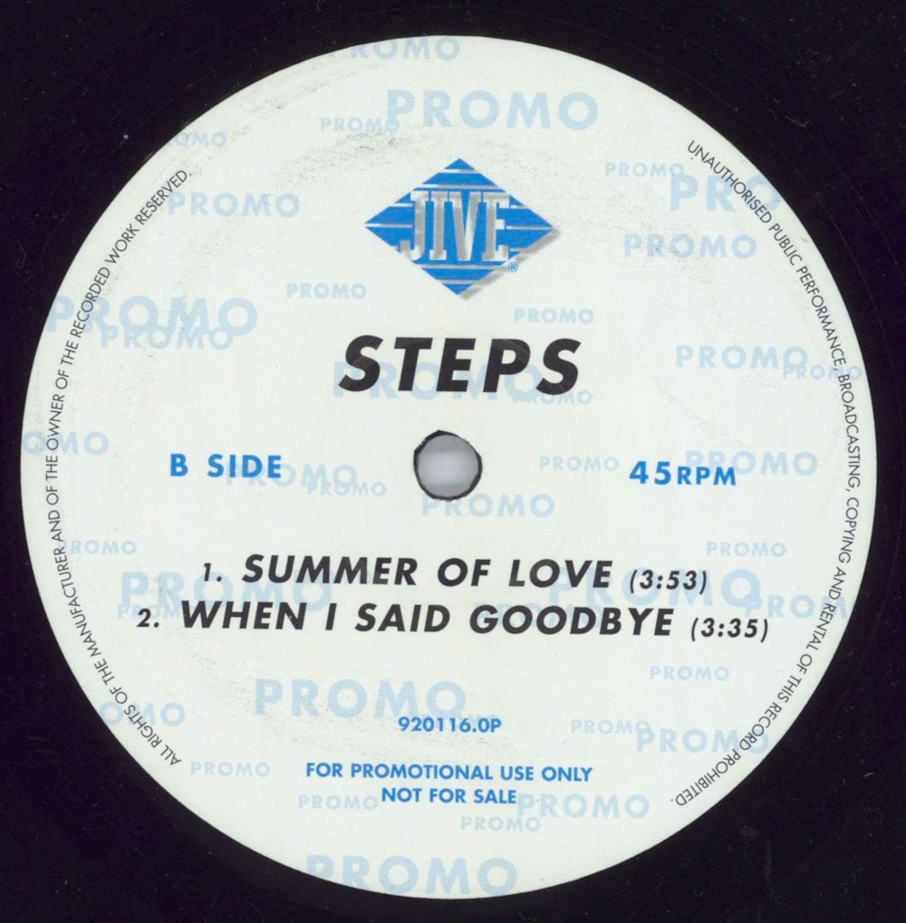 Steps Summer Of Love UK Promo 12" vinyl single (12 inch record / Maxi-single) EPS12SU159727