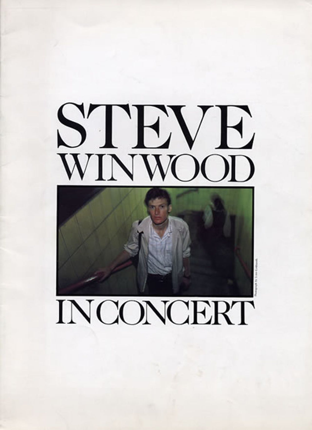 Steve Winwood In Concert UK tour programme TOUR PROGRAMME