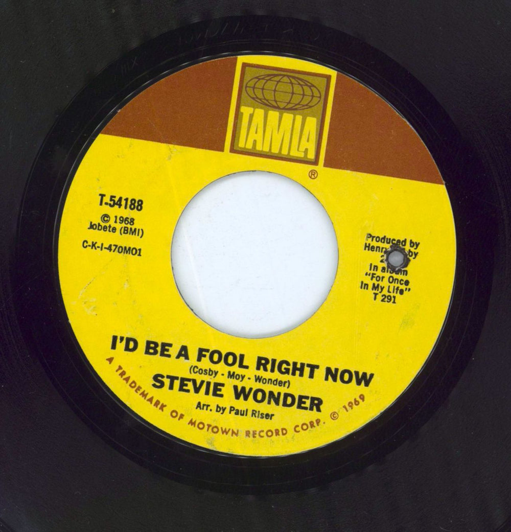 Stevie Wonder Yester-Me, Yester-You, Yesterday US 7" vinyl single (7 inch record / 45) T-54188