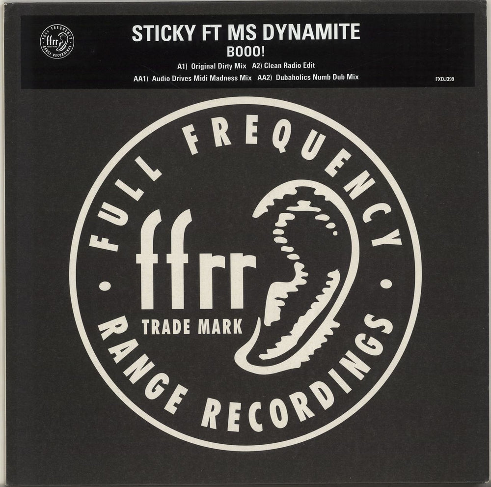 Sticky Booo! UK Promo 12" vinyl single (12 inch record / Maxi-single) FXDJ399