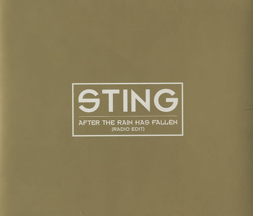 Sting After The Rain Has Fallen - 2 x Promotional CD-R Acetate Set UK Promo CD single (CD5 / 5") STINGRCD1/2