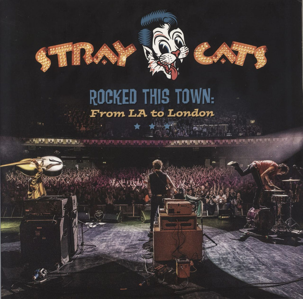 Stray Cats Rocked This Town: From LA to London - Blue Vinyl UK 2-LP vinyl record set (Double LP Album) 85970-1