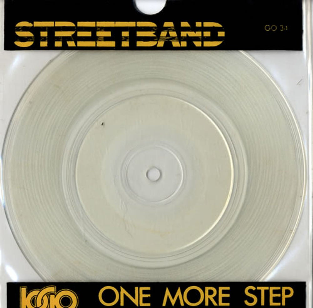 Streetband One More Step - Clear Vinyl UK 7" vinyl single (7 inch record / 45) GO341