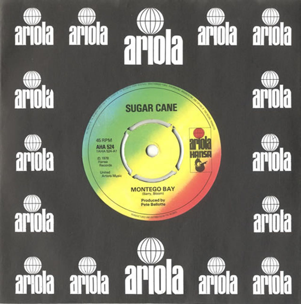 Sugar Cane Montego Bay - 4Pr UK 7" vinyl single (7 inch record / 45) AHA524