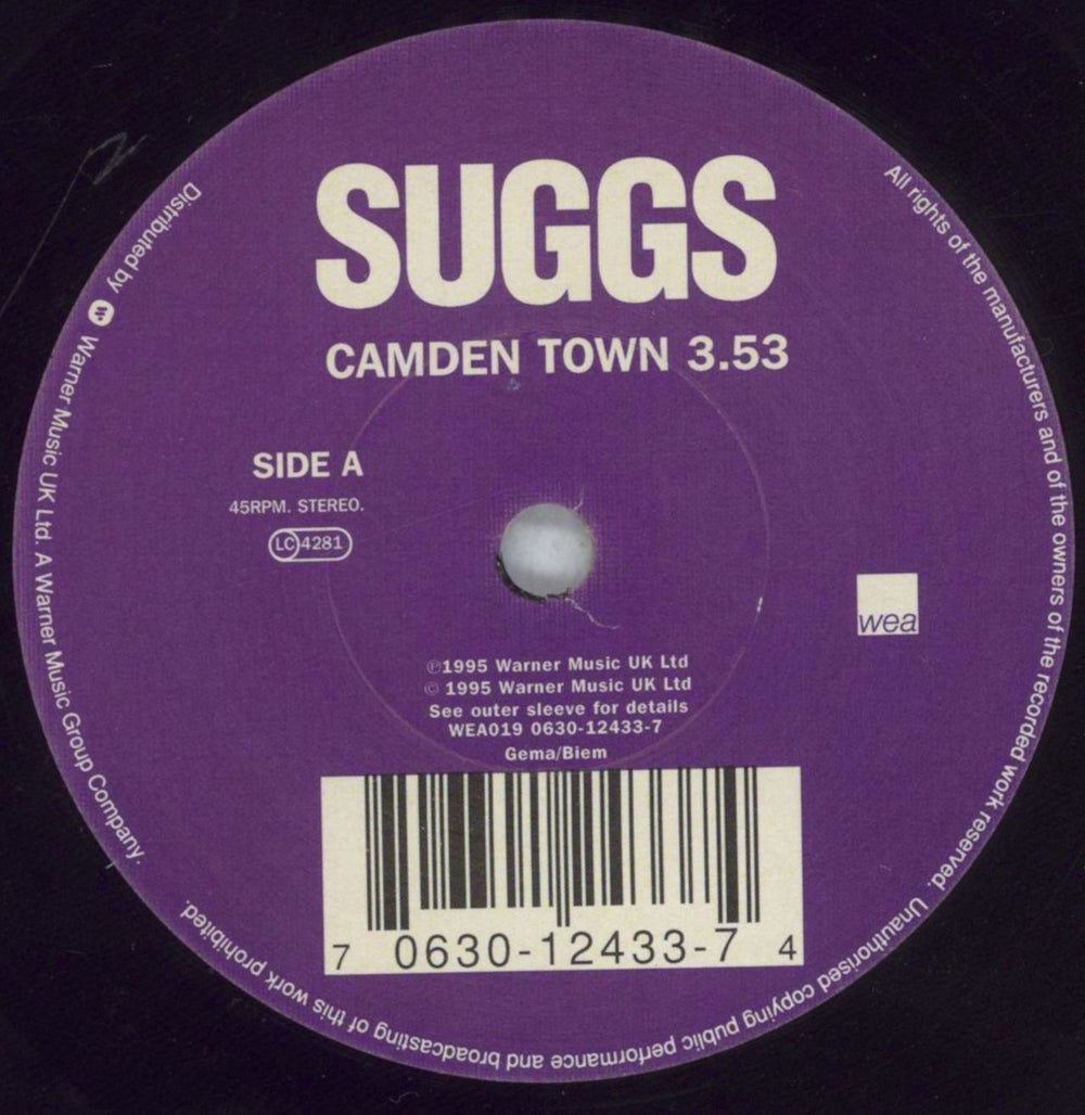 Suggs Camden Town UK 7" vinyl single (7 inch record / 45) SGG07CA828924