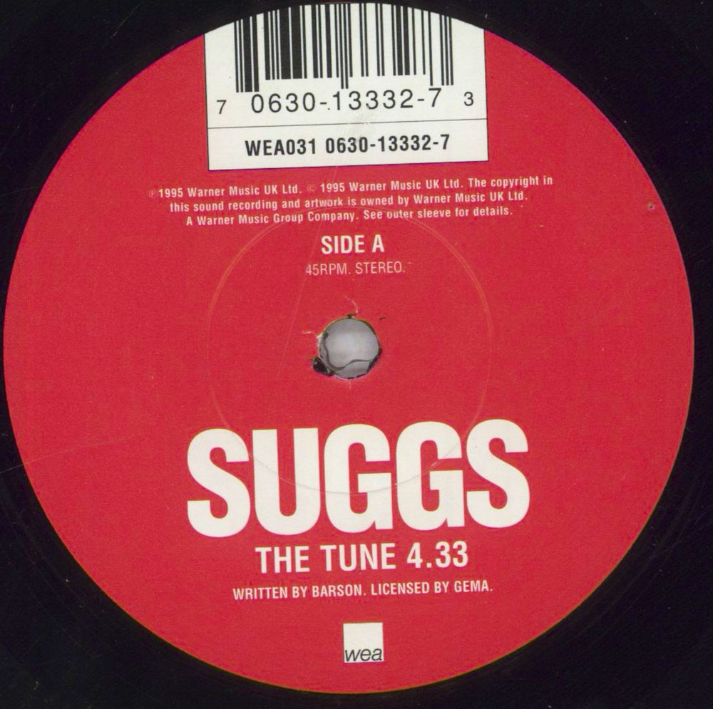 Suggs The Tune UK 7" vinyl single (7 inch record / 45) SGG07TH828926