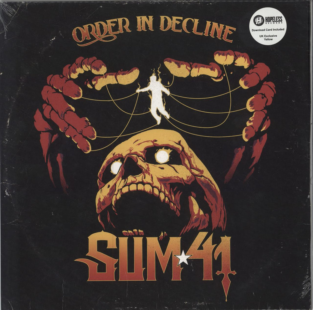 Sum 41 Order In Decline - Yellow Vinyl - Sealed UK vinyl LP album (LP record) HR2672-1