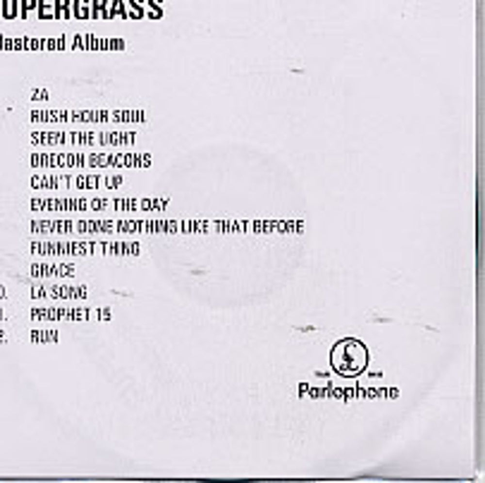 Supergrass Mastered Album UK Promo CD-R acetate CD ACETATE