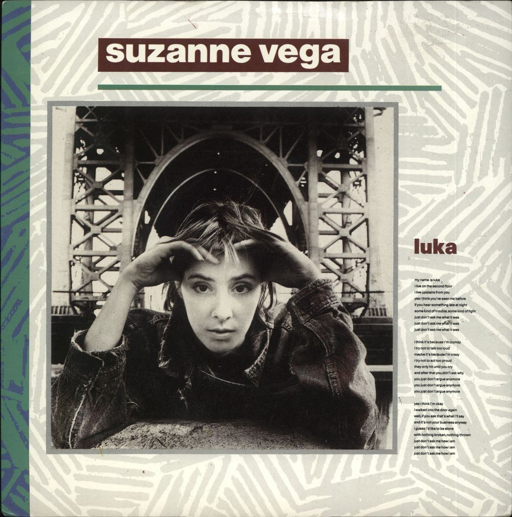 Suzanne Vega Luka - blue injection UK 7" vinyl single (7 inch record / 45) VEGA1