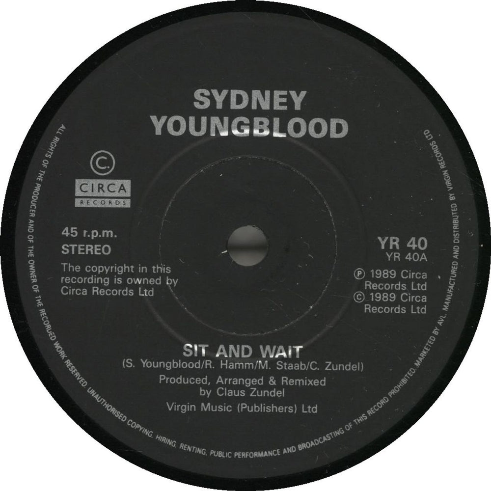 Sydney Youngblood Sit And Wait - Solid UK 7" vinyl single (7 inch record / 45) SYG07SI695840