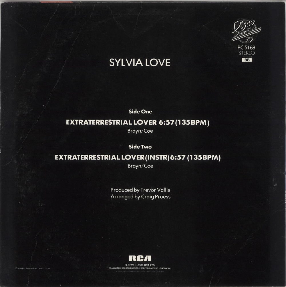 Sylvia Love Extraterrestrial Lover - A Label UK Promo 12" vinyl single (12 inch record / Maxi-single)