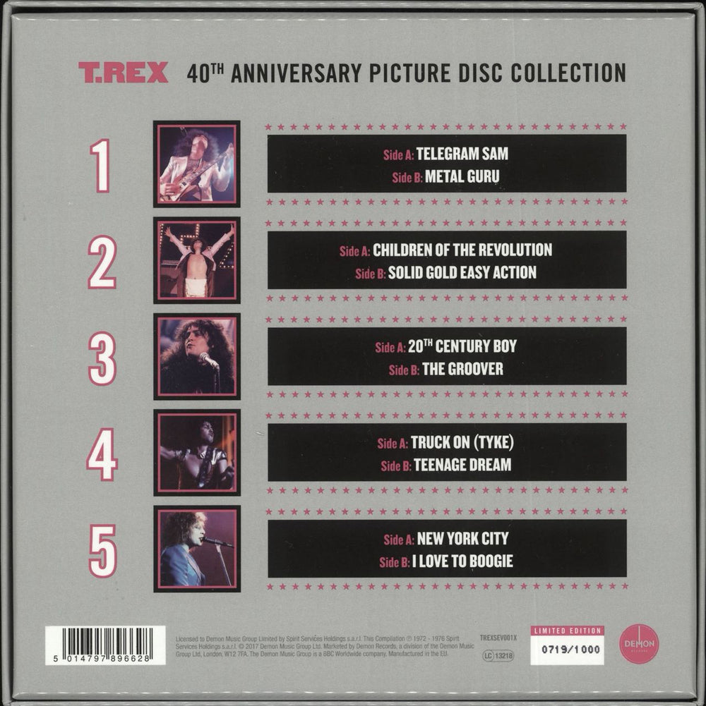 T-Rex / Tyrannosaurus Rex 40th Anniversary Picture Disc Collection UK 7" single box set REX7XTH722192