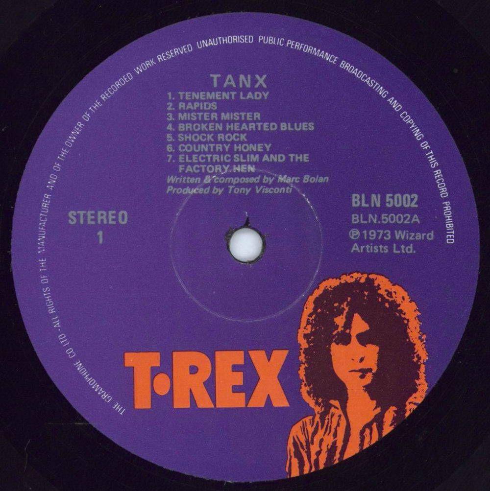 T-Rex / Tyrannosaurus Rex Tanx + Poster Australian vinyl LP album (LP record) REXLPTA804816