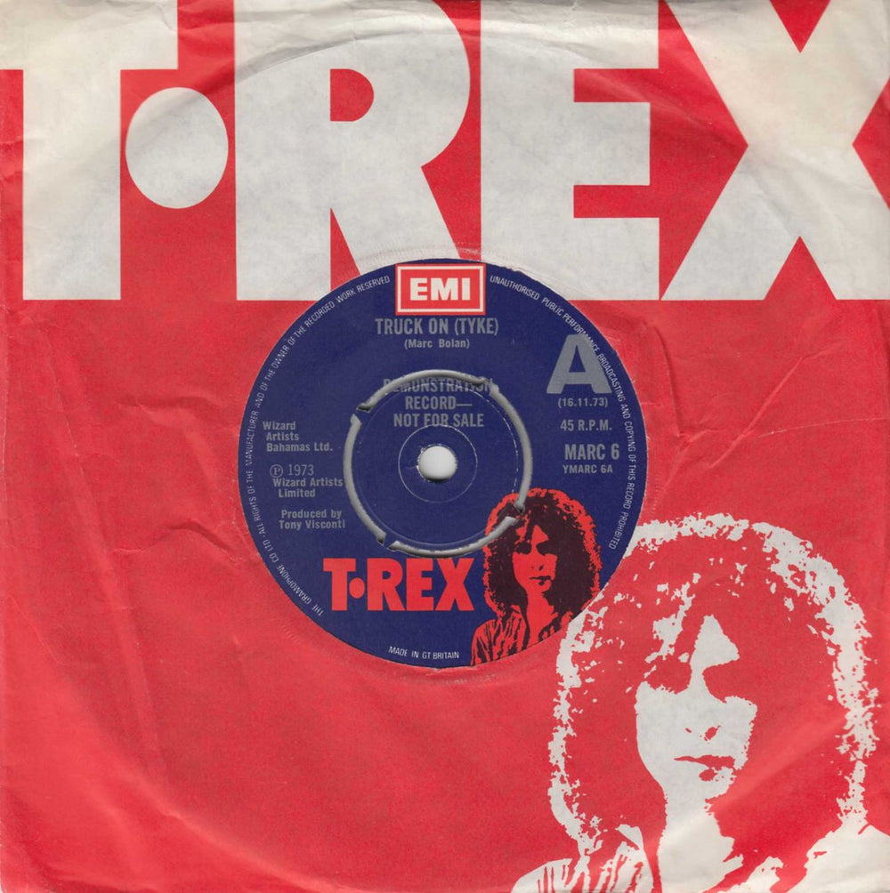 T-Rex / Tyrannosaurus Rex Truck On (Tyke) UK Promo 7" vinyl single (7 inch record / 45) MARC6