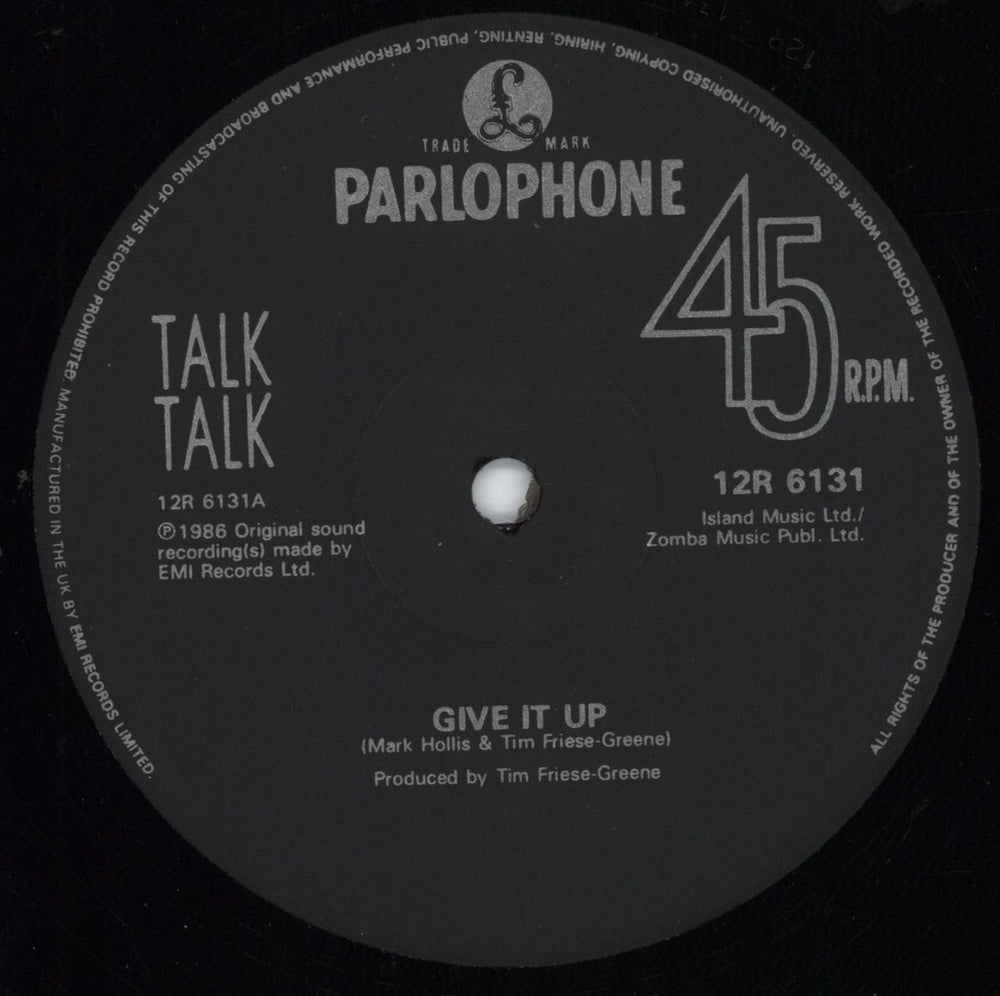 Talk Talk Give It Up-promo stickered UK 12" vinyl single (12 inch record / Maxi-single) TTK12GI792720