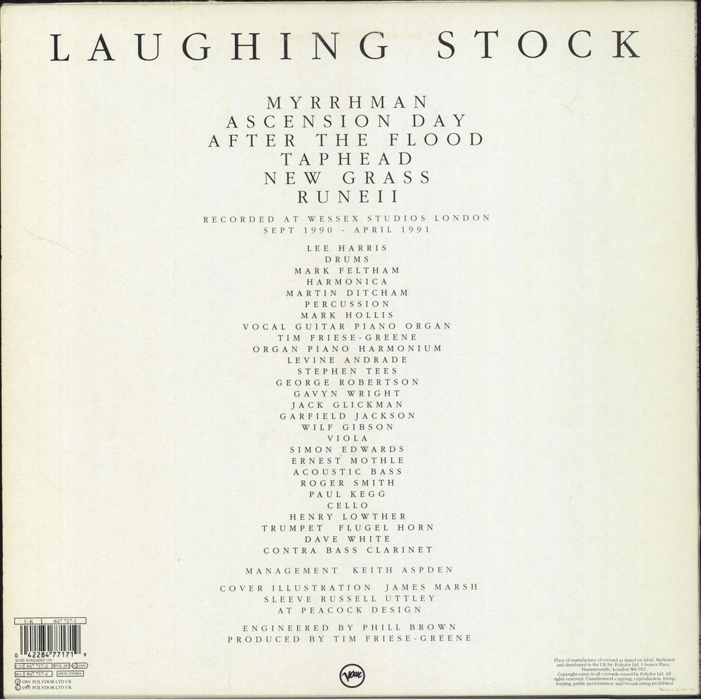 Talk Talk Laughing Stock - VG UK vinyl LP album (LP record) 042284771719