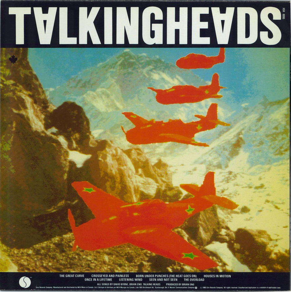 Talking Heads Remain In Light Canadian vinyl LP album (LP record)