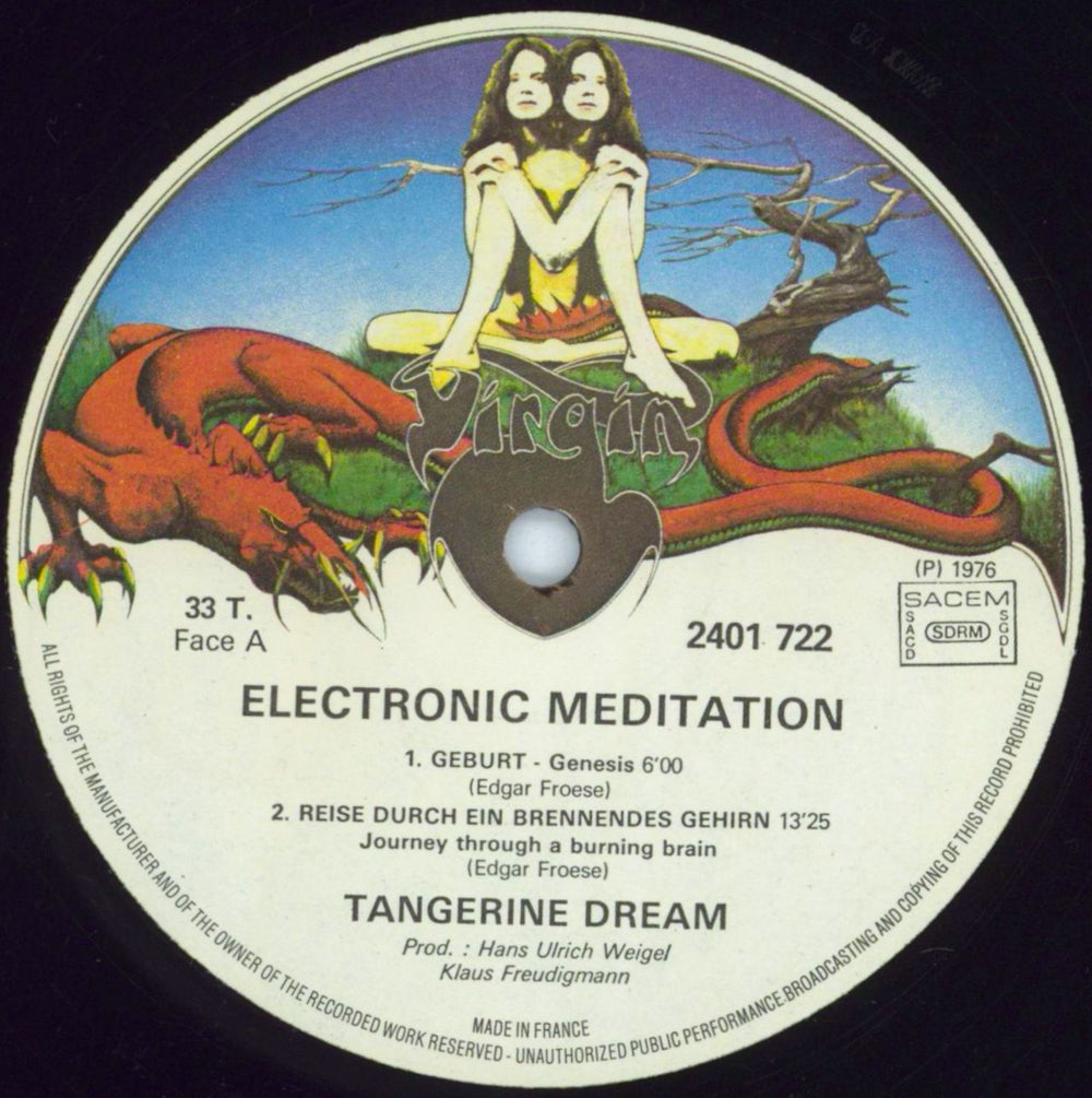 Tangerine Dream Electronic Meditation French vinyl LP album (LP record) TANLPEL811451