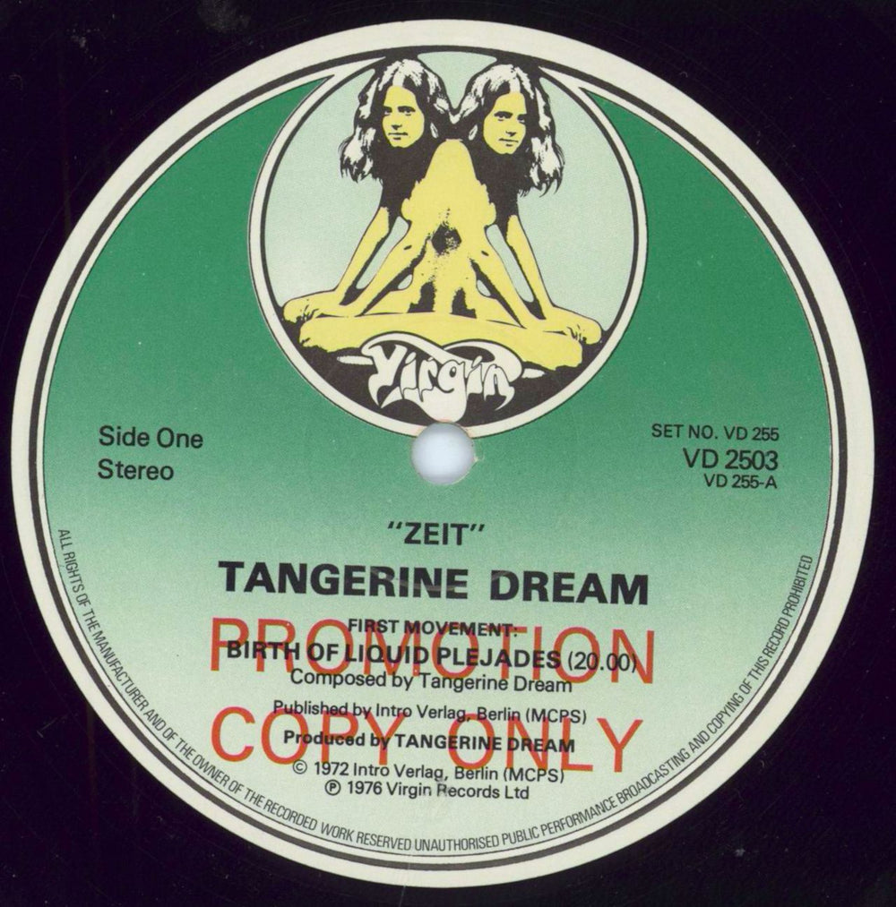 Tangerine Dream Zeit - Stickered Sleeve UK Promo 2-LP vinyl record set (Double LP Album) TAN2LZE793745